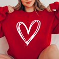 thumbnail image 4 of TIMIFIS Cadeaux de la Saint-Valentin pour Elle Cœur Chandail pour Femmes Mode Mignon Imprimé Amour Col Rond Chandails en Molleton Décontractés Manches Longues Tenues Printemps Automne - Printemps/été, 4 of 4