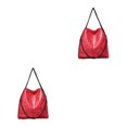 thumbnail image 4 of kurtrusly 1/2/3 Wide Application Convenient And Practical Chain Handbag For Women - Foldable Shoulder Bag Fashion PU Chain Shoulder Bag red 2PCS, 4 of 6