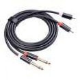 thumbnail image 1 of 2 RCA Male to Dual 6.35 Jack Male Audio Cable Mixer Amplifier Adapter Cord, 1 of 10