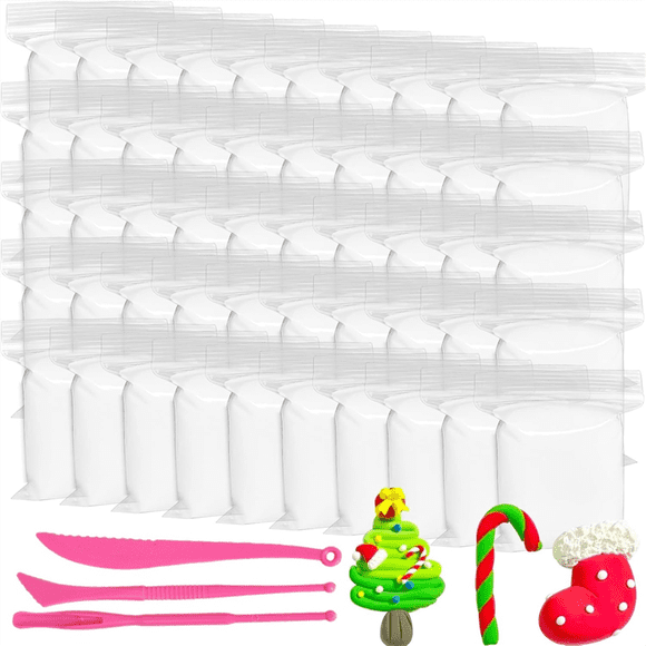 50 Pack White Air Dry Foam Clay,18oz Soft Molding Clays for Kids,Crafting Cosplay,Artistic Projects,3Pcs Sculpting Tools,1set * foam clay air dry