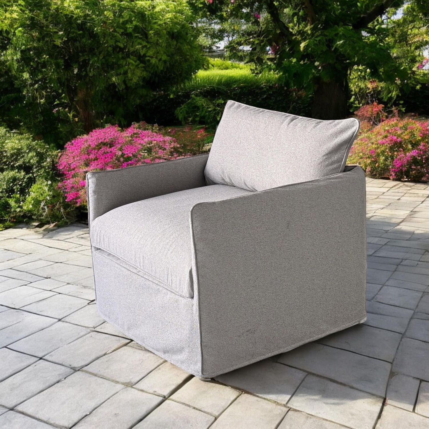 Ensemble modulaire de fauteuils club Lanai avec accoudoirs, gris