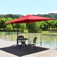 thumbnail image 2 of Costway Parasol Déporté de Patio 10 X 10 Pi en Aluminium, Rotation 360°, Inclinaison, Bourgogne, 2 of 10
