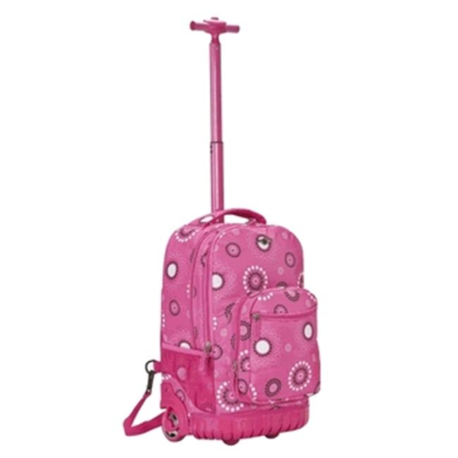 Rockland R02-PINKZEBRA 19 in. ROLLING BACKPACK - PINKZEBRA