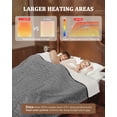 thumbnail image 2 of Electric Heated Blanket Queen Size - Dual Control, 10 Heat Levels, 10-Hour Timer, Fast Heating, Thick Tufted Sherpa, ETL Certified, Machine Washable, Cozy for Bed - Grey, 84x90 inches, 2 of 8