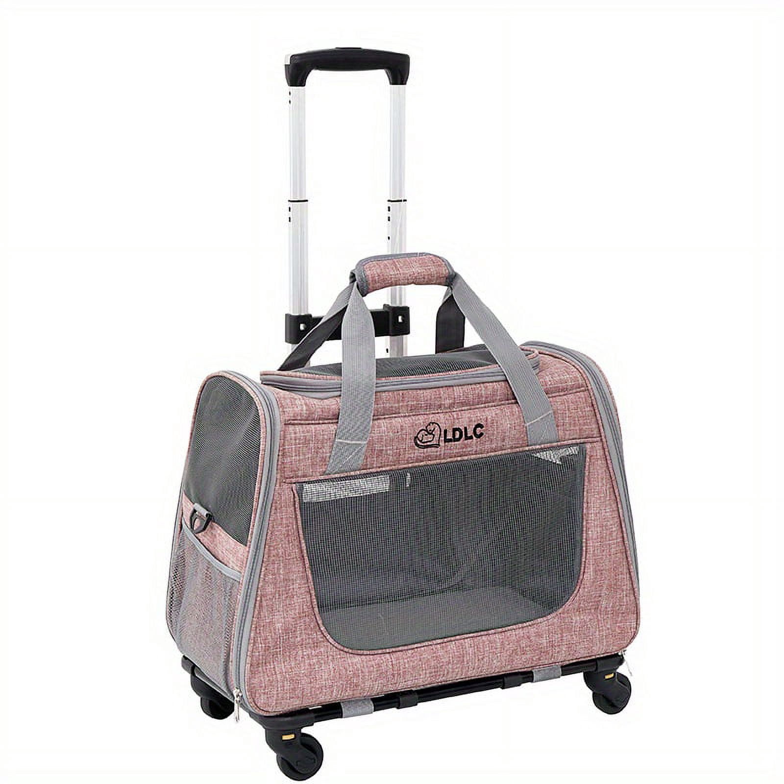 2-in-1 Trolley Pet Cat Bag: The Ultimate Cat Carrier With Wheels For Your Furry Friend!