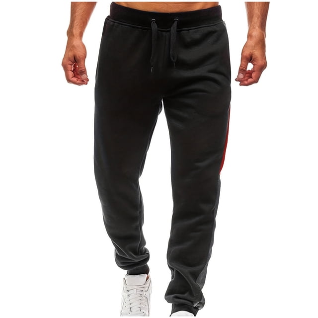 Pisexur Mens Sweatpants Elastic Waist Drawstring Workout Pants for Men Casual Lightweight Sweat Pants with Pockets Elastic Bottom Plus Size Sweatpants S-3XL