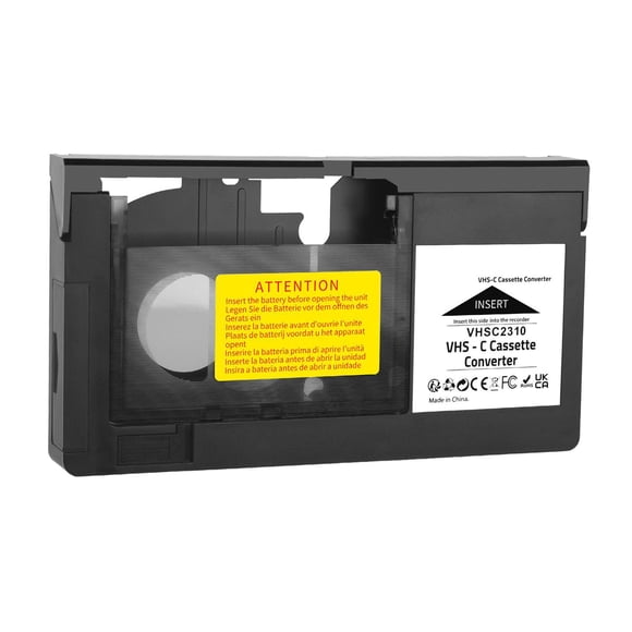 Bunblic VHS C Cassette Adapter 12mm Svhs Svhs-c to VHS VHS Tapes VHS to Digital Converting for Camcorders Not Suitable for Minidv/Hi8