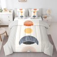 thumbnail image 1 of YST Modern Moon Print Full Comforter Set, 7-Piece, Mid Century Abstract Art Bedding Set, Geometric Stripe, Aesthetic Bed Sheets, 1 of 4