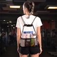 thumbnail image 1 of Clear Backpack,See Through Backpack,Drawstring Backpack Bag Beach Bag with Zipper Pocket,Clear Transparent Gym Backpack Bag for Swimming Gear Gym Storage Bag for Adult Kids, 1 of 6