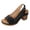 Black, variant on Womens Open Toe Chunky Heel Sandals with Ankle Strap Casual Solid Color Hollow Out Floral Platform Dress Sandals White Size 9