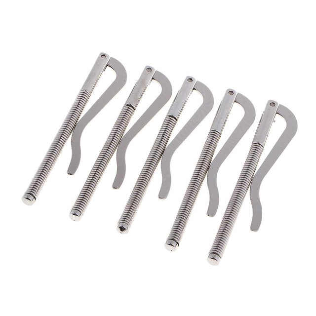 5Pcs Bricolage Argent Clip Bar Portefeuille Remplacer Pièces Ressort Pince Porte-Monnaie