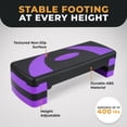 thumbnail image 4 of BalanceFrom Aerobic Step Platform Trainer with Adjustable 3-Level Risers, Black & Purple, 4 of 5