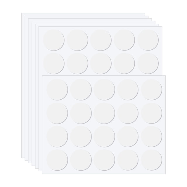 Unique Bargains 1' Double Sided Adhesive Dots, 200 Pack Clear Sticky Tack Round Mounting Putty Removable Adhesive Putty