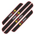 thumbnail image 1 of Door Sill Plate Protectors for Car Universal Door Entry Guards Sill Scuff Cover Panel Step Protector,Door Sill Plate Protectors for Car　, Welcome Pedal　Protector Cover,　Black 4pcs/Set,Smile, 1 of 4