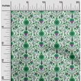 thumbnail image 2 of oneOone Polyester Spandex Teal Green Fabric Florals Craft Projects Decor Fabric Printed By The Yard 56 Inch Wide, 2 of 4