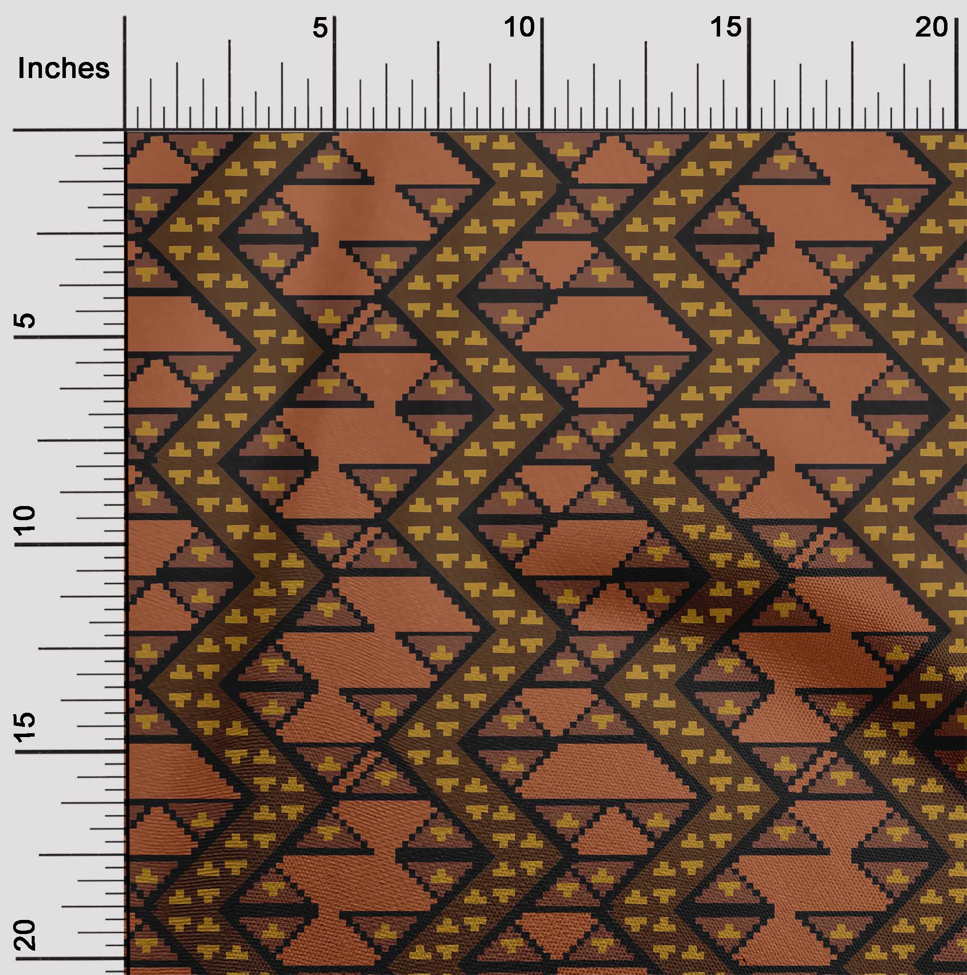 oneOone Cotton Flex Fabric Chevron Flame Stitch Fabric Prints By Yard 40 Inch Wide