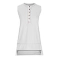 thumbnail image 4 of FAIWAD Women's Sleeveless Tank Tops Summer V Neck Button Down Tops Irregular Hem Lightweight Tops, 4 of 6