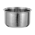 thumbnail image 1 of Rice Cooker Liner Rice Cooker Inner Pot Universal Stainless Steel Rice Cooker Inner Pot Replacement Electric Cooker Inner Pot for Boiling and Porridge Cooking (1.6 L), 1 of 8