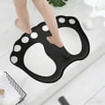 thumbnail image 4 of Black Soft And Absorbent Foot Mat With Cartoon Footprint Shape And Easy Wash Care For Bathroom And Entryway 23.6X15.7 Inch, 4 of 7