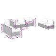 thumbnail image 4 of vidaXL 7 Piece Garden Lounge Set with Cushions Poly Rattan Black, 4 of 4