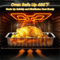 thumbnail image 4 of Rôtissoire en Acier Inoxydable - Rôtissoire Robuste pour Dinde, Cuisson au Four et Gril avec Grille et Poignée pour Four, pour Poulet, 1 x Plaque de Cuisson, Argent, 4 of 7