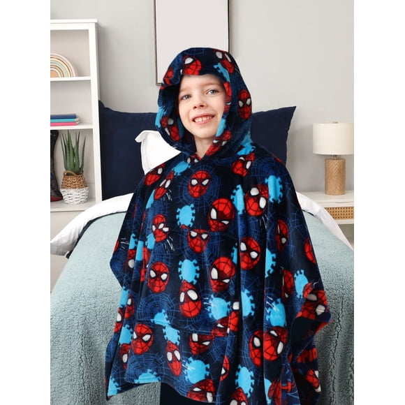 Marvel Spiderman Kids Hooded Throw Blanket, 40" x 60"