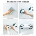 thumbnail image 4 of MEGICOT 2 Pcs Bathroom Grab Bar, Strong Suction Shower Anti-Slipping Handle Support Assist Handle Hand Rail Helping Tool for Safety Grab in Bathroom Tub Shower Toilet, 4 of 7