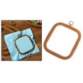 thumbnail image 3 of Embroidery Hoop Frame Set Cross Stitch Hoop Imitation Wood DIY Cross Stitch 14.5x16.5cm, 3 of 8