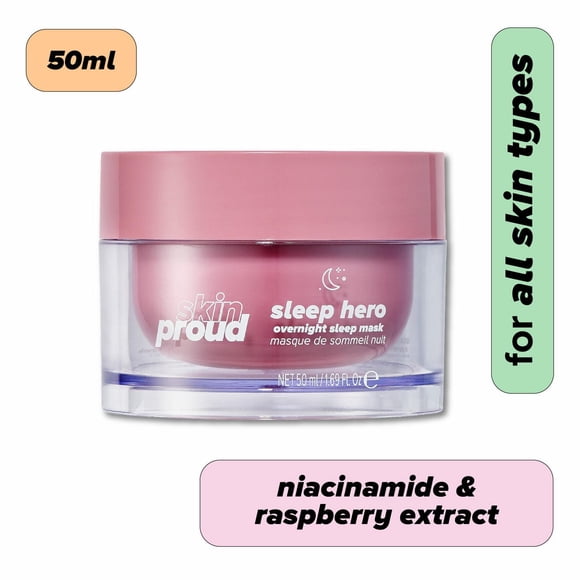 Skin Proud - Sleep Hero - Overnight Sleep Mask with balancing Niacinamide, 100% Vegan (50ml)