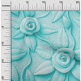thumbnail image 2 of oneOone Rayon Aqua Blue Fabric Florals Sewing Craft Projects Fabric Prints By Yard 56 Inch Wide, 2 of 4