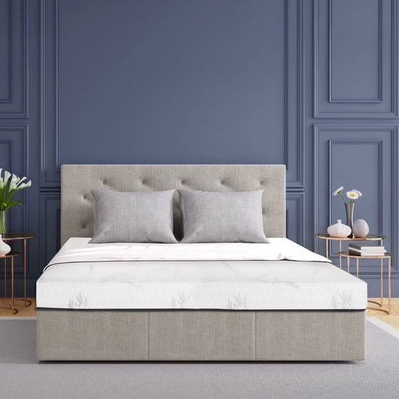 Comfy Bamboo World Guelph Matelas de 10 Pouces, Fermeté Moyenne, avec Gel Rafraîchissant, Matelas Format Grand Lit
