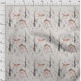 thumbnail image 4 of oneOone Cotton Flex Orange Fabric Deer Craft Projects Decor Fabric Printed By The Yard 40 Inch Wide, 4 of 5