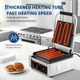 thumbnail image 1 of AKDSteel Commercial Panini Grill, 1800w Electric Sandwich Maker With 9"x9" Full Grooved Enamel Plate And Temp Control, 1 of 8