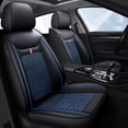 thumbnail image 1 of Maidao Car Seat Covers Leather Full Set for Mazda for Mazda3 2010-Present 5 Seats Leather Compatible Airbag Water Resistant Front Rear Cushion Protector Black and Blue, 1 of 6