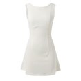 thumbnail image 4 of Robe Corset Blanche de Collation des Grades pour Femme - Robe Courte Fluide d'Été, Design Uni, 4 of 8