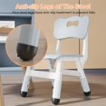 thumbnail image 4 of OUYAWEI 2 Pack 3-Level Height Adjustable Child Chair Non-Slip Pads 180 Lbs Plastic Nursery Light Gray Home Classroom, 4 of 8
