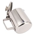 thumbnail image 1 of Milk Frothing Pitcher with Lid Stainless Steel Rustproof Durable Heatproof Pointed Mouth Design Widely  in Cafes Restaurants Bars, 1 of 8