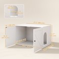 thumbnail image 3 of PawHut Cat Litter Box Enclosure, Hidden Washroom Furniture w/ Doors, White, 3 of 10