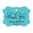 thumbnail image 1 of 100 Pcs Merci Personnalisé Hang Tags Personnalisé Cadeau de Faveur de Mariage Papier Tags, 1 of 1
