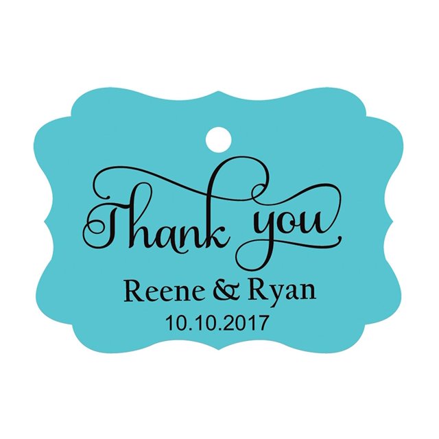 100 Pcs Merci Personnalisé Hang Tags Personnalisé Cadeau de Faveur de Mariage Papier Tags