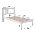 thumbnail image 2 of Leo & Lacey Lit Plateforme Simple en Bois Massif, Blanc, 2 of 2