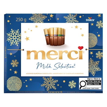 merci® Sélection Au lait, boîte de chocolats assortis Noël, 250 g