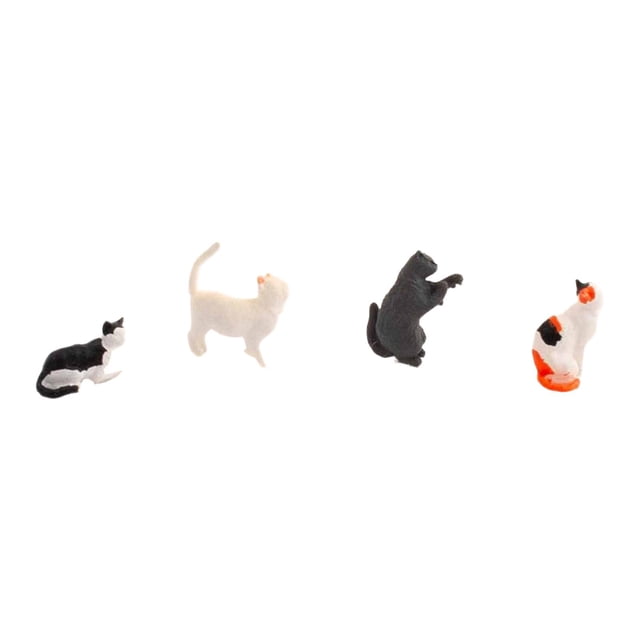 Xuanheng 1/64 Miniature Animal Model Realistic for Photography Props Diorama Ornament Cat