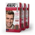 thumbnail image 1 of Just For Men Color Teinture pour Cheveux pour Hommes Easy Peign-in (Anciennement Autostop), Application Facile Sans Mélange - Brun Pâle, A-25, Lot de 3, 1 of 15