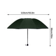 thumbnail image 3 of Extra Large Double Layer Umbrella 43.3" Sun Rain Windproof Folding Umbrella - UPF50+ UV Protection 10-Rib Golf Beach Umbrella with Thickened Canopy & Quick Dry (0.73lb Portable Travel Umbrella)​, 3 of 6
