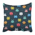 thumbnail image 1 of BOSDECO Pixel monsters Cartoon Pillowcase Throw Pillow Cover Case 16x16 inches, 1 of 2