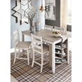 thumbnail image 4 of Ashley Skempton Counter Height Dining Table w/Wine Rack in White/Light Brown, 4 of 12