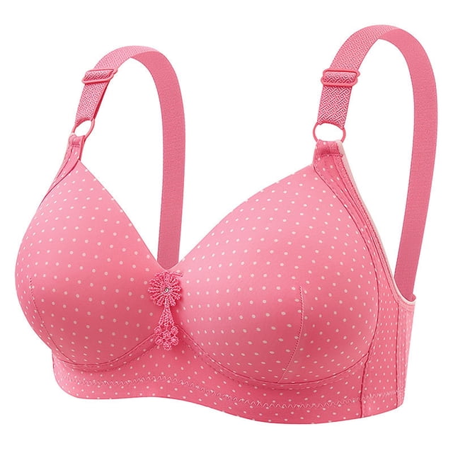 Bmisegm Women’s Bra with Adjustable Straps Cordless Design Backless Style for Comfort and All-Day Wear Pink 42