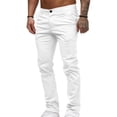 thumbnail image 1 of LOVZFMLL Men's Pants Fashion Men's Casual Button Open Straight Solid Color Trousers Pants, 1 of 1