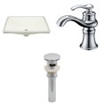 thumbnail image 1 of American Imaginations 20.75-in. W Rectangle Bathroom Undermount Sink Set In Biscuit - Chrome Hardware - Overflow Drain Incl. AI-27015, 1 of 8